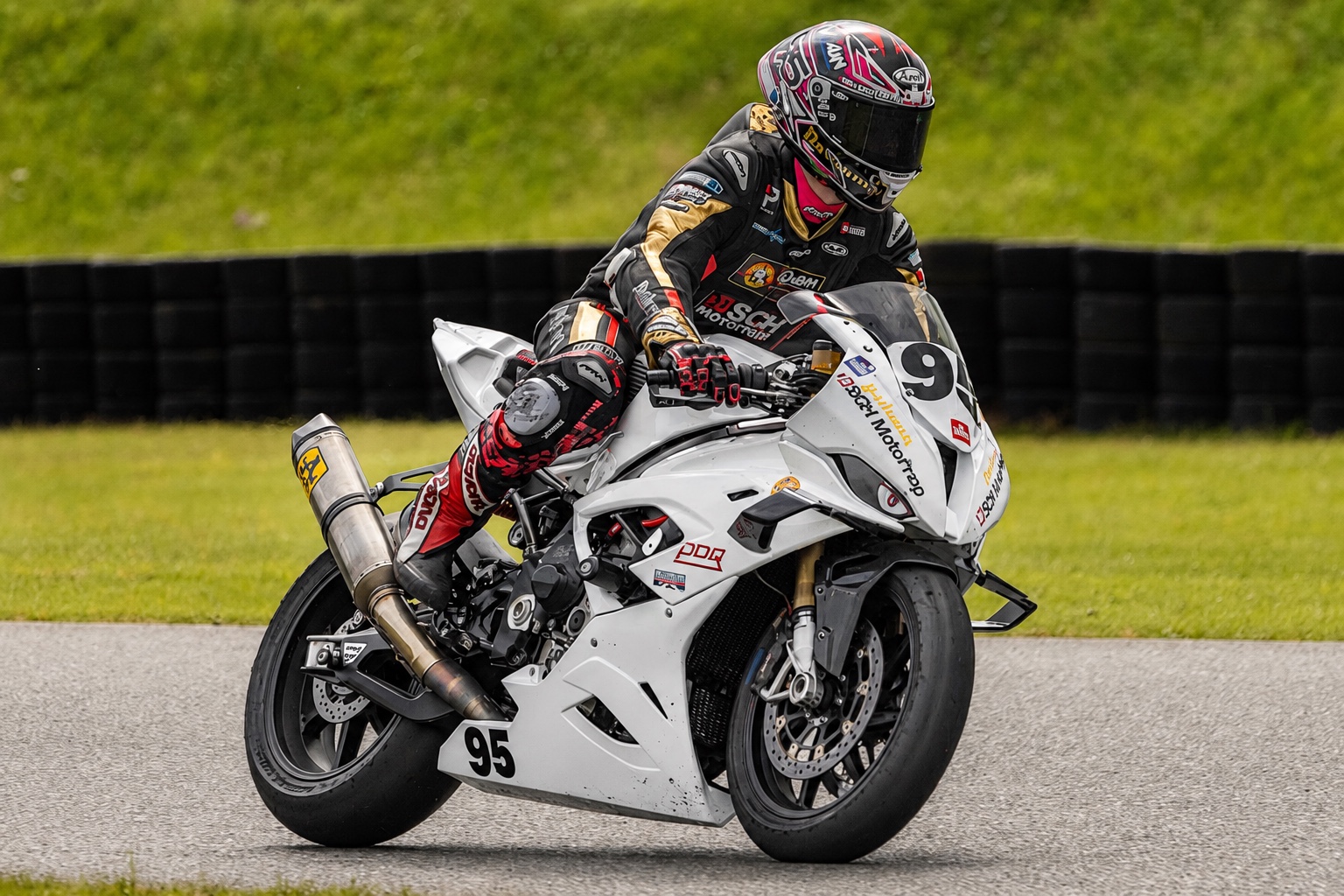 Christian Smith riding the first 1000cc bike he built with his dad